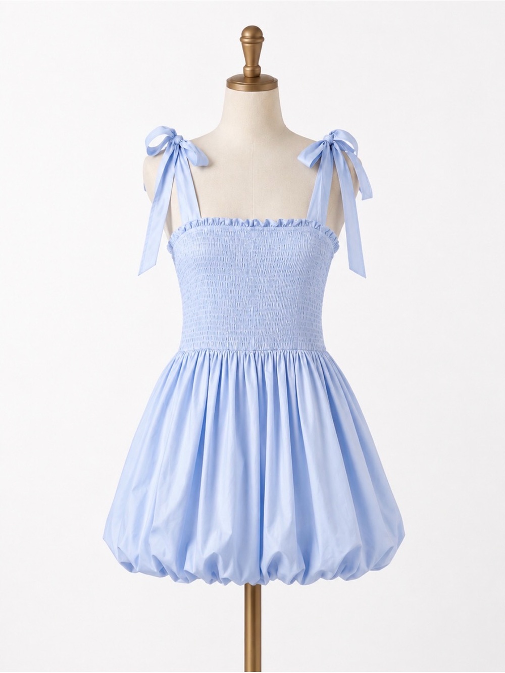 TCEC Size Large Baby Blue Bubble Hem Women’s Dress New With Tag